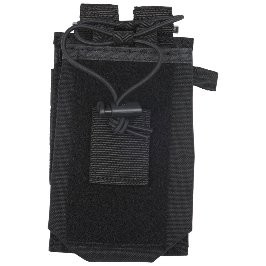 Front view of 5.11 Tactical Radio Pouch on MOLLE webbing (58718) | The Fire Center