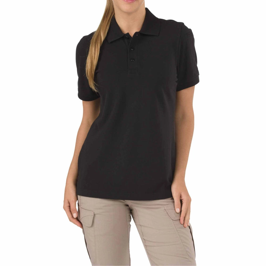 5.11 Tactical Women's Professional Short Sleeve Polo (61166) | The Fire Center | The Fire Store | Store | FREE SHIPPING | A durable, professional polo tailored smartly for the female operator and positions you for excellence on and off-duty. Essential professional polo shirt for work and off-duty Enhanced comfort and functionality Designed and crafted for a female fit 6.8 oz. 100% cotton pique knit fabric