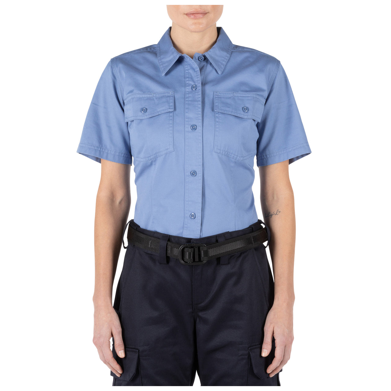 5.11 Tactical Women's Company Short Sleeve Shirt (61321) | The Fire Center | Fuego Fire Center | FIREFIGHTER GEAR | Ready to answer every call through a busy shift, the Company Shirt backs you with a vital layer of safety (certified to NFPA 1975, 2019 edition) in a high-tech, low maintenance fabric. It’s made with a soft, yet durable cotton twill