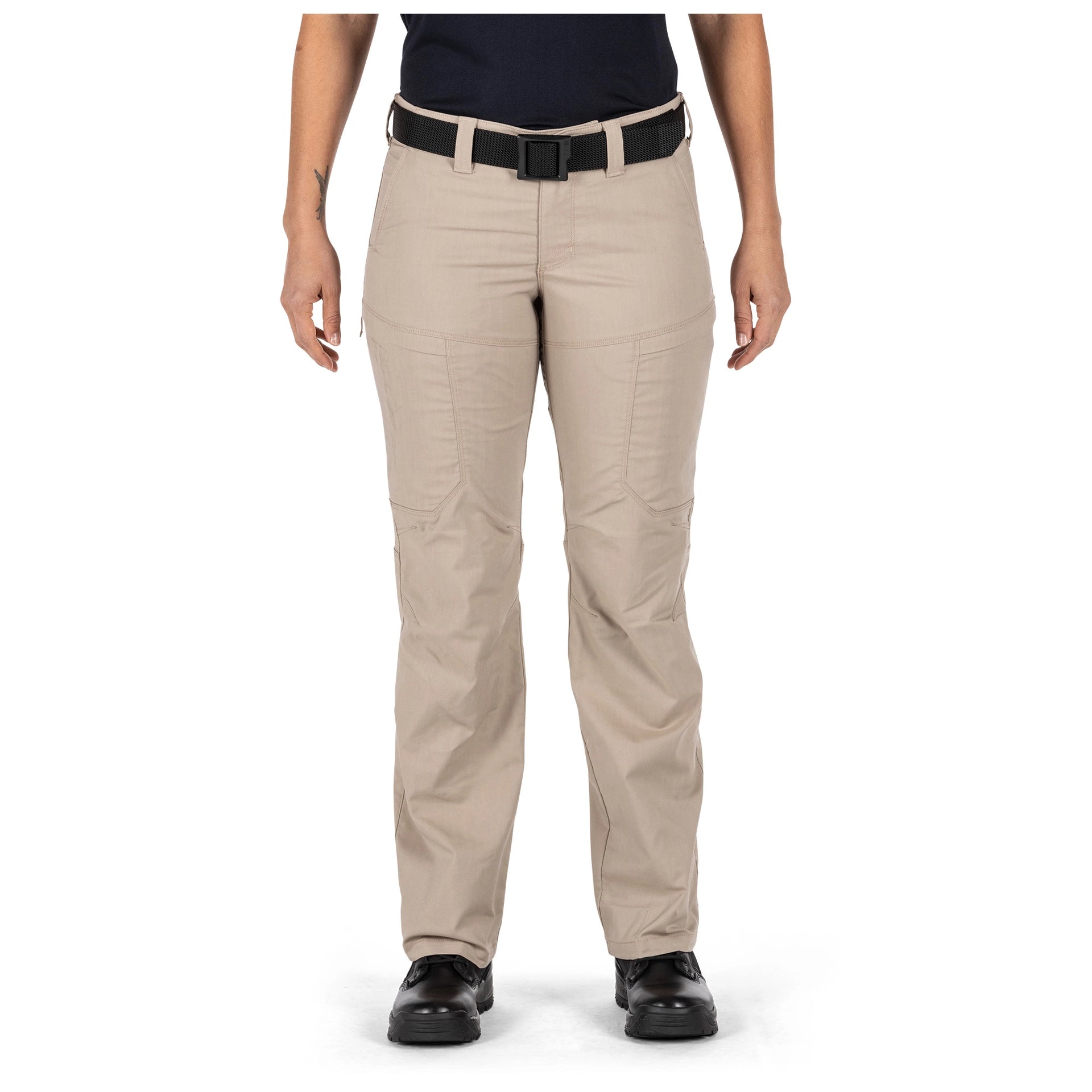 5.11 Tactical Women's Apex™ Pant (64446) | The Fire Center | Fuego Fire Center | FIREFIGHTER GEAR | Flex-Tac® mechanical stretch canvas combined with a Teflon™ finish to deliver unimpeded mobility and supreme stain performance in a woman’s pant. The Women’s Apex Pant has been designed with input from female first responders and they feature a comfort waistband, low profile cargo pockets and extra rear pockets.