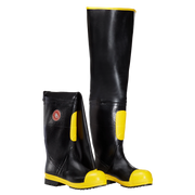 Black Diamond Rubber Hip Firefighter Boot, 31" | The Fire Center | Fuego Fire Center | Firefighter Gear | Not all rubber boots are made the same, Black Diamond Rubber Fire Boots provide maximum protection with all-day comfort and support. Our accurate fit design, large spacious steel toe and removable Ortholite® footbeds provide unmatched comfort making it the BEST DAMN RUBBER HIP BOOT. PERIOD.