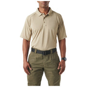 5.11 Tactical Performance Short Sleeve Polo (71049) | The Fire Center | Fuego Fire Center | Firefighter Gear | Made of jersey-knit 100% polyester fabric, the Performance Polo is wrinkle and shrink-resistant, snag-resistant, anti-odor, and has a stay-flat, no-roll collar