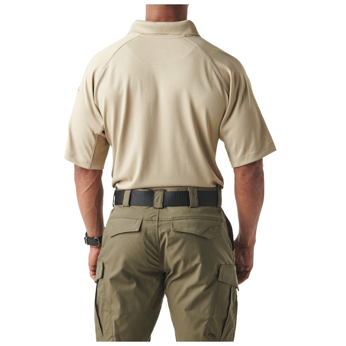 5.11 Tactical Performance Short Sleeve Polo (71049) | The Fire Center | Fuego Fire Center | Firefighter Gear | Made of jersey-knit 100% polyester fabric, the Performance Polo is wrinkle and shrink-resistant, snag-resistant, anti-odor, and has a stay-flat, no-roll collar