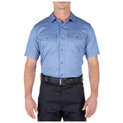 5.11 Tactical Company Short Sleeve Shirt (71391) | The Fire Center | Fuego Fire Center | Firefighter Gear |  Ready to answer every call through a busy shift, Short Sleeve Shirt backs you with a vital layer of safety (certified to NFPA 1975, 2019 edition) in a high-tech, low maintenance fabric. It’s made with a soft, & durable cotton twill that’s wrinkle-resistant with protective Firefly™ thread