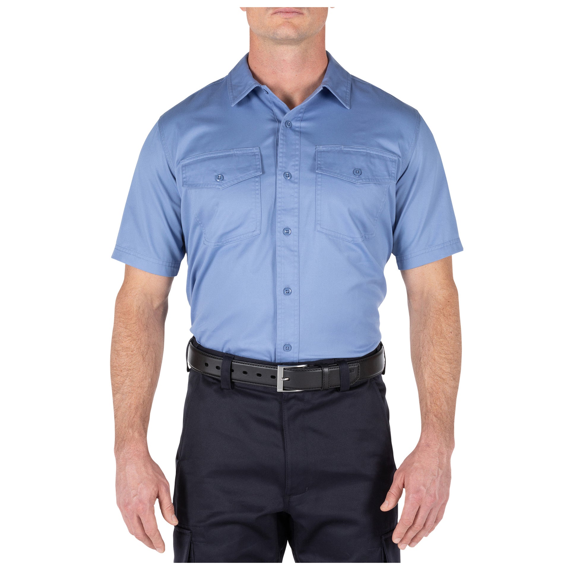 5.11 Tactical Company Short Sleeve Shirt (71391) | The Fire Center | Fuego Fire Center | Firefighter Gear |  Ready to answer every call through a busy shift, Short Sleeve Shirt backs you with a vital layer of safety (certified to NFPA 1975, 2019 edition) in a high-tech, low maintenance fabric. It’s made with a soft, & durable cotton twill that’s wrinkle-resistant with protective Firefly™ thread