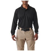 5.11 Tactical Performance Long Sleeve Polo (72049) | The Fire Center | Fuego Fire Center | Firefighter Gear | Made of jersey-knit 100% polyester fabric, the Performance Polo is wrinkle and shrink-resistant, snag-resistant, anti-odor, and has a stay-flat, no-roll collar. 