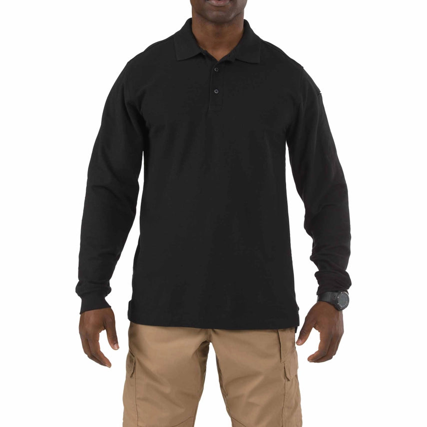 5.11 Tactical Utility Long Sleeve Polo (72057) | The Fire Center | The Fire Store | Store | FREE SHIPPING | Engineered for superior wearability and versatility across a wide spectrum of job environments, the Long Sleeve Utility Polo provides the same crisp, clean appearance as our traditional Professional Polo, while integrated side vents provide greatly increased air flow to keep you cool and collected