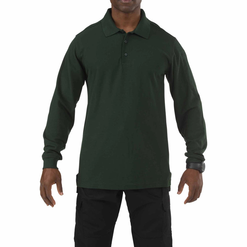 5.11 Tactical Utility Long Sleeve Polo (72057) | The Fire Center | The Fire Store | Store | FREE SHIPPING | Engineered for superior wearability and versatility across a wide spectrum of job environments, the Long Sleeve Utility Polo provides the same crisp, clean appearance as our traditional Professional Polo, while integrated side vents provide greatly increased air flow to keep you cool and collected