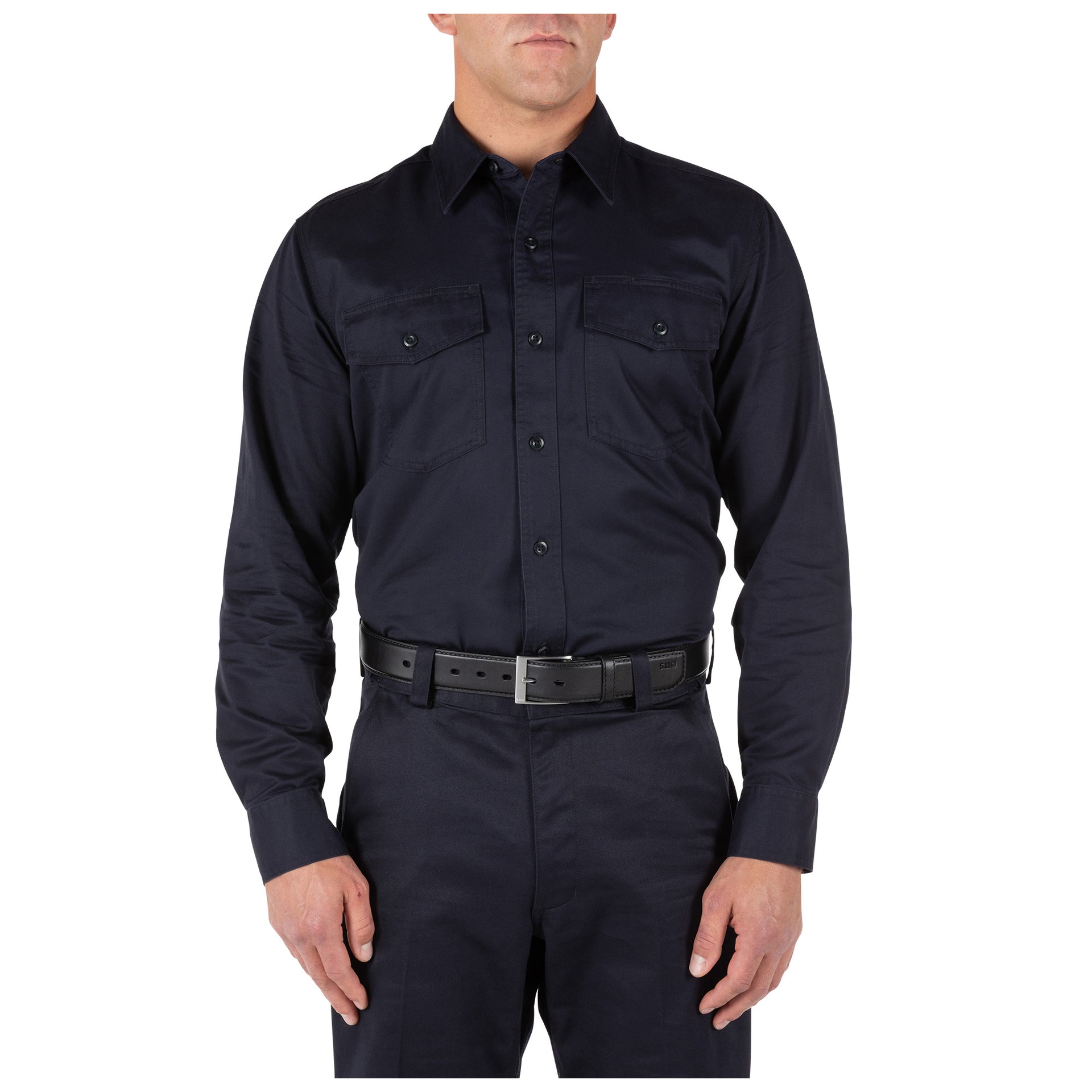 5.11 Tactical Company Long Sleeve Shirt (72515) | The Fire Center | Fuego Fire Center | Firefighter Gear | Ready to answer every call through a busy shift, the Company Shirt backs you with a vital layer of safety (certified to NFPA 1975, 2019 edition) in a high-tech, low maintenance fabric. It’s made with a soft, yet durable cotton twill that’s wrinkle-resistant and stitched with protective Firefly™ thread. 