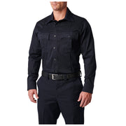 5.11 Tactical Mens Stryke Class A PDU Twill Long Sleeve Shirt (72546) | The Fire Center | Fuego Fire Center | Firefighter Gear | 5.11 Stryke® PDU® Class A Twill Shirt delivers comfort, durability, and high-performance utility in any field environment. Crafted from our Flex-Tac® mechanical stretch twill fabric, featuring triple-needle stitching, bartacking at key seams and stress points, a Teflon™ finish.