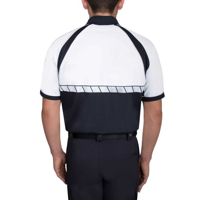 Blauer Colorblock Performance Polo (8133) | The Fire Center | Fuego Fire Center | Store | FIREFIGHTER GEAR | FREE SHIPPING | Lightweight, moisture wicking, anti-odor polyester and mesh inserts combine to ensure breathability and long-lasting comfort. Colorblock design with reflective piping and accents increases visibility during the day and at night. Built with a loose athletic cut.
