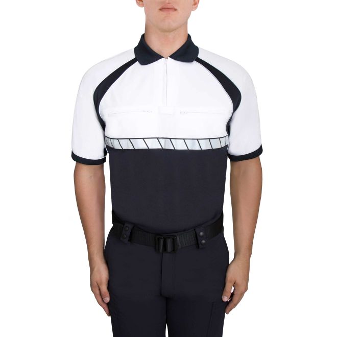 Blauer Colorblock Performance Polo (8133) | The Fire Center | Fuego Fire Center | Store | FIREFIGHTER GEAR | FREE SHIPPING | Lightweight, moisture wicking, anti-odor polyester and mesh inserts combine to ensure breathability and long-lasting comfort. Colorblock design with reflective piping and accents increases visibility during the day and at night. Built with a loose athletic cut.