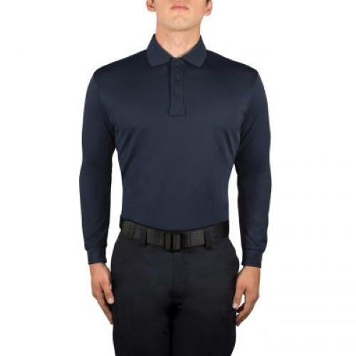The Fire Store | Fuego Fire Center | Firefighter Gear | Blauer Long Sleeve Performance Pro Polo Shirt (8144) |  Our Long Sleeve Performance Pro Polo is built to handle extreme heat while keeping you dry and comfortable. The lightweight, moisture-wicking polyester and mesh inserts in this polo shirt will keep you comfortable even when your body is working at its hardest, with anti-odor technology built in and a loose athletic cut for full range of motion.
