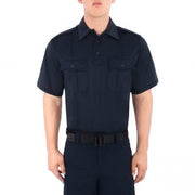 Blauer Performance Patrol Polo (8160) | The Fire Center | Fuego Fire Center | Store | FIREFIGHTER GEAR | A true dress polo designed for duty wear. Fast-drying, breathable, lightweight material with five-crease military styling and a sport collar, three-button placket and mic tab. No fade, no snag, no pill fabric keeps you looking good longer. 