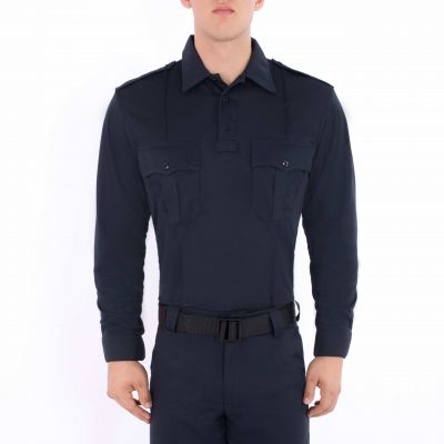 Blauer Long Sleeve Performance Patrol Polo (8165) | The Fire Center | Fuego Fire Center | Store | FIREFIGHTER GEAR  | Long sleeve dress polo made for duty wear. Fast-drying, breathable, lightweight material with five-crease military styling and a sport collar. No fade, no snag, no pill fabric keeps you looking good longer.  