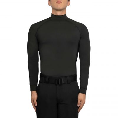 Blauer QuickHeat Mock Turtleneck 8175 – wind-resistant, moisture-wicking, breathable thermal base layer with embroidery-ready collar and athletic fit.| The Fire Center | Fuego Fire Center
