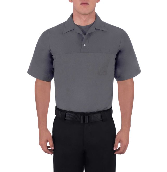 Blauer Short Sleeve Polyester ArmorSkin Base Shirt (8372) | The Fire Center | Fuego Fire Center | firefighter Gear | The moisture-wicking stretch mesh provides quick-dry comfort and body temperature regulation. Advanced mobility will never be a problem with this uniform.