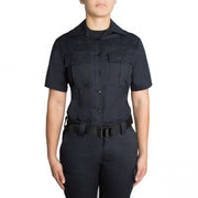 Blauer Women's Class A Short Sleeve Shirt (8421W) | The Fire Center | Fuego Fire Center | Store | FIREFIGHTER GEAR | Women's SS cotton Shirt gets you to appreciate the stitched traditional 5-crease military style and epaulets that adds air of authority to the wearer.
