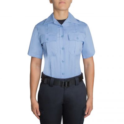 Blauer Women's Class A Short Sleeve Shirt (8421W) | The Fire Center | Fuego Fire Center | Store | FIREFIGHTER GEAR | Women's SS cotton Shirt gets you to appreciate the stitched traditional 5-crease military style and epaulets that adds air of authority to the wearer.