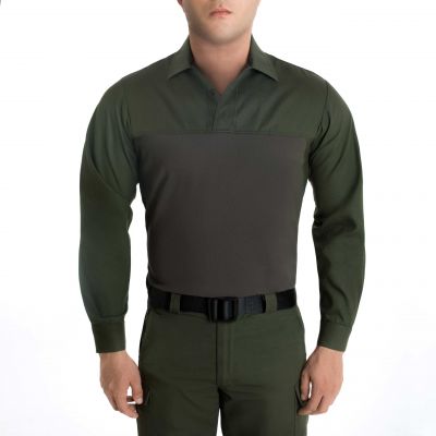 Blauer Long Sleeve TenX ArmorSkin Base (8781) | The Fire Center | Fuego Fire Center | Store | FIREFIGHTER GEAR | FREE SHIPPING | A long sleeve uniform shirt made up of a durable Poly Cotton ripstop fabric that has a hook and loop adjustable cuffs for advanced mobility.