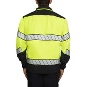 Blauer SuperLight Hi-Vis Shell Jacket (9870V) | The Fire Center | Fuego Fire Center | firefighter Gear | Meet the best in materials technology, brought to a super lightweight hi-vis hardshell duty jacket. Featuring a double fly storm front, waterproof zippered pockets and side openings for equipment access, and a Napoleon pocket under the storm flap, you'll stay protected and visible