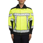Blauer SuperLight Hi-Vis Shell Jacket (9870V) | The Fire Center | Fuego Fire Center | firefighter Gear | Meet the best in materials technology, brought to a super lightweight hi-vis hardshell duty jacket. Featuring a double fly storm front, waterproof zippered pockets and side openings for equipment access, and a Napoleon pocket under the storm flap, you'll stay protected and visible