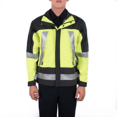 Blauer Gore-Tex Hi-Vis SuperShell Jacket (9970V)| The Fire Center | Fuego Fire Center | Store | FIREFIGHTER GEAR | FREE SHIPPING | The SuperShell® has become the gold standard in outerwear. This waterproof, windproof, breathable GORE-TEX® fabric shell jacket features double storm flaps, chin guard, and hand warmer pockets to keep you warm in the cold. Highly durable protection at its best.
