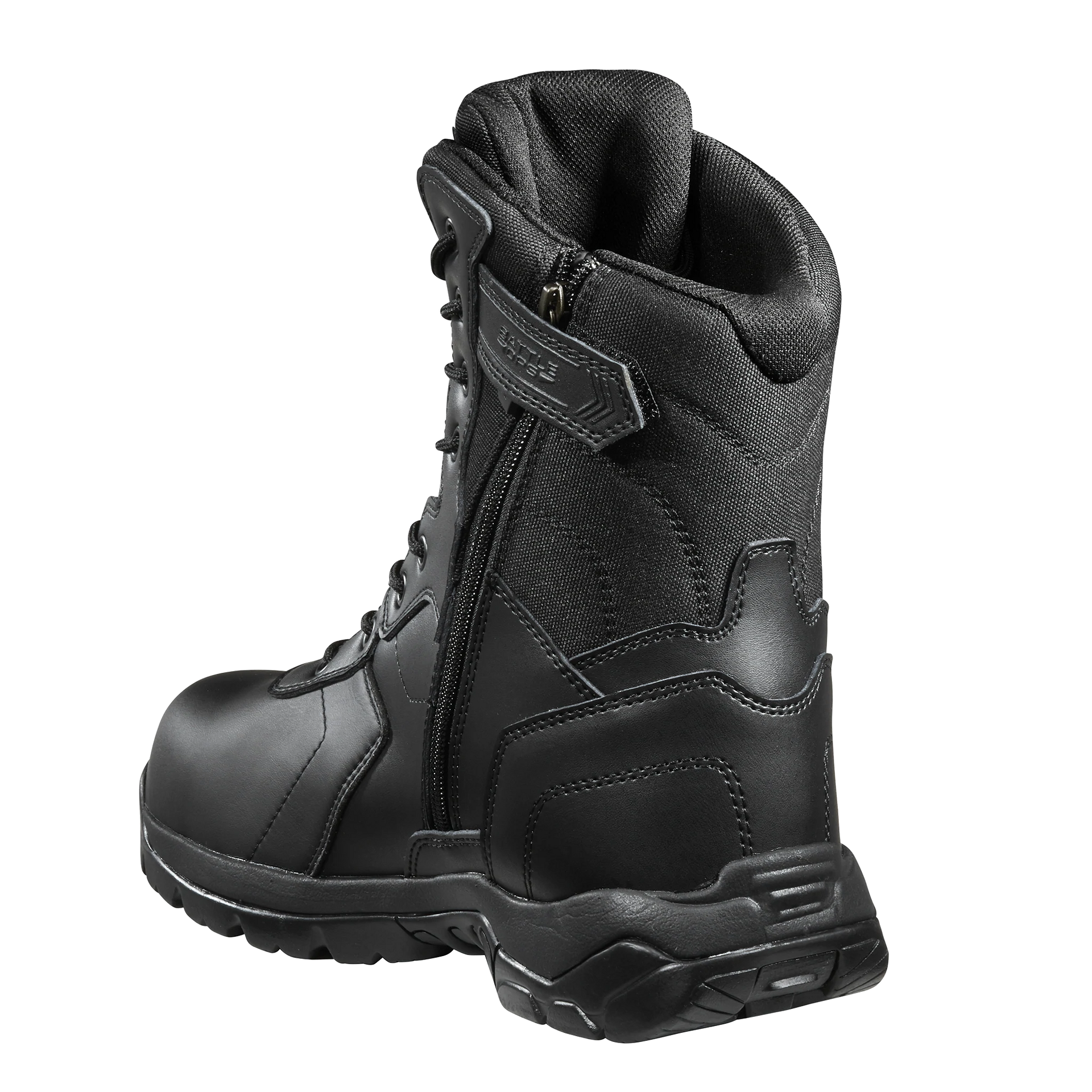 Black Diamond Battle Ops 8-inch Side Zip Tactical Boot | The Fire Center | The Fire Store | Store | Fuego Fire Center | Firefighter Gear | Our men's waterproof tactical boot is light and flexible. The EVA mid-sole provides shock absorbing comfort while the fiberglass shank offers support and torsional rigidity.  The Battle Ops durable rubber outsole delivers slip resistant traction for any terrain and our removable custom fit footbed provides all day comfort