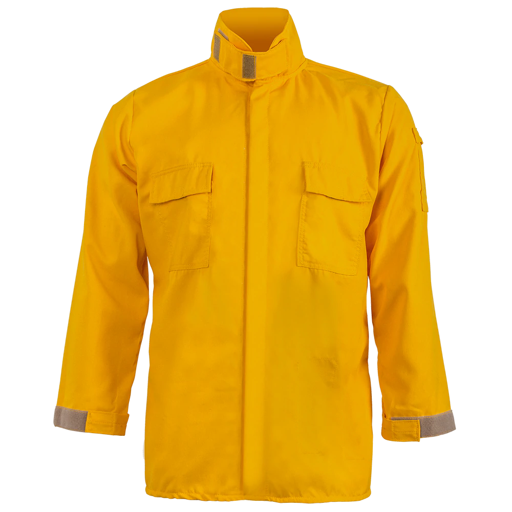 CrewBoss Brush Shirt - 5.8 ox Tecasafe (WLS0135) | The Fire Center | Fuego Fire Center | firefighter Gear | The CrewBoss Brush Shirt builds on the functionality and durability of our Traditional Brush Shirt, with a few key new features to improve performance in the field. A new standup collar with a hook and loop throat strap closure offers improved neck protection and comfort over the traditional button collar.