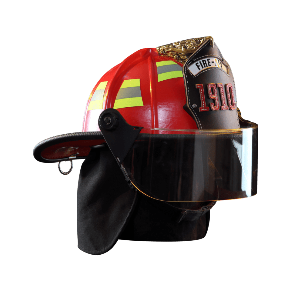 Fire-Dex Helmet-Traditional (Modern & Deluxe) | The Fire Center | Fuego Fire Center | Store | FIREFIGHTER GEAR | FREE SHIPPING | Since the early 1900s, the vintage aesthetic of firefighter helmets has remained a fan favorite. But even more important is the protection it provides your most vital organ! Traditional Structural Firefighter Helmets come with a matte finish in red, yellow, white, or black. Choose between our standard or deluxe models, and your selection of eye protection.