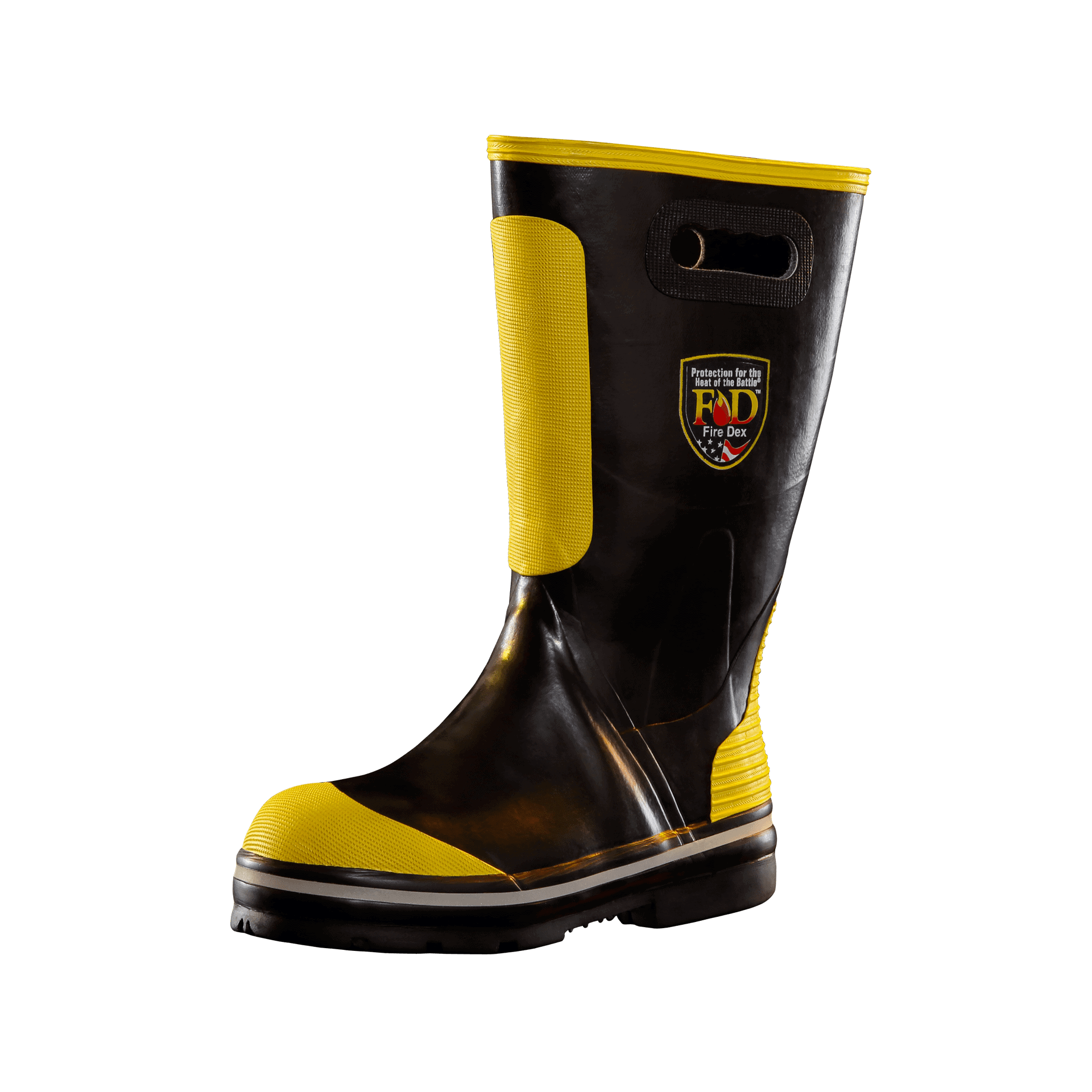 All american structural square top toe fire fighting boots