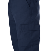 Workrite Classic Rescue Cargo Pant (FP70) | Fire Store | Fuego Fire Center | Firefighter Gear | Legs feature silicone beading for durable creases. Double reinforced knees. Side-elastic on waistband for added comfort. Two large pleated cargo pockets with concealed snap closures. Two rear welt pockets with hook-and-loop flap closures