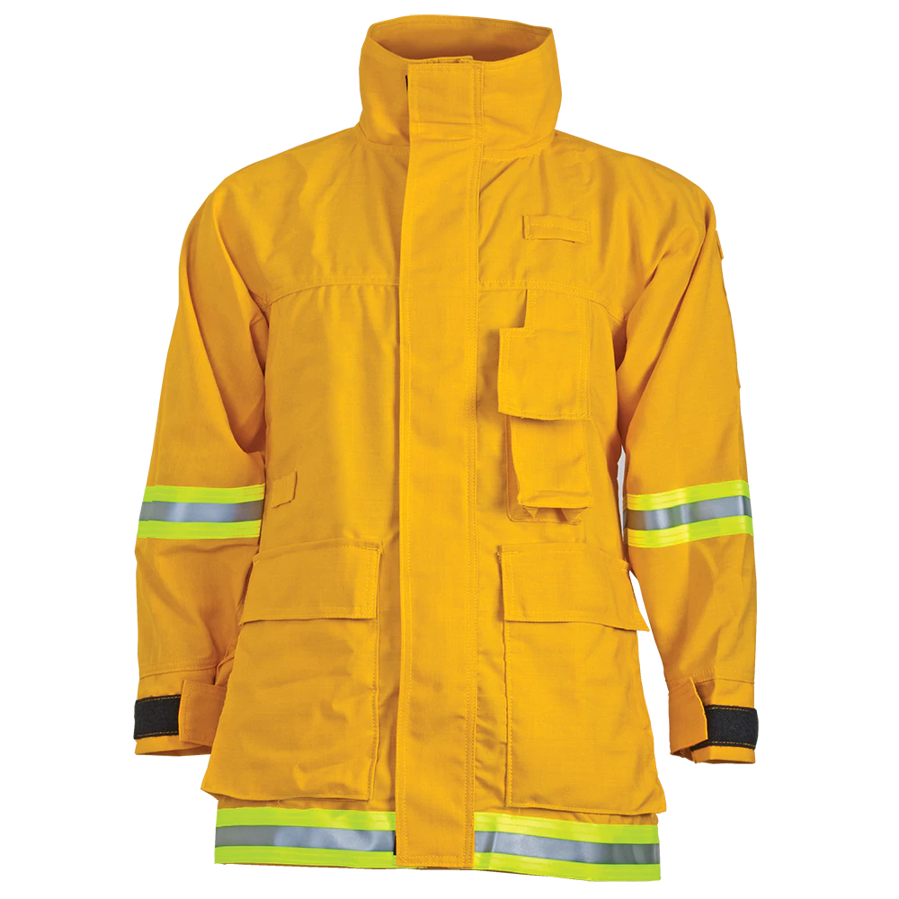 CrewBoss Interface Coat - 6.0 oz Nomex (IFC0105) | The Fire Center | Fuego Fire Center | Store | FIREFIGHTER GEAR | The CrewBoss Interface Coat is ideal for the urban firefighter. Its unique cut provides superior thermal protection while allowing for an enhanced range of motion. With its full-cut design and caped shoulders, the Interface Coat provides the firefighter with a comfortable fit.