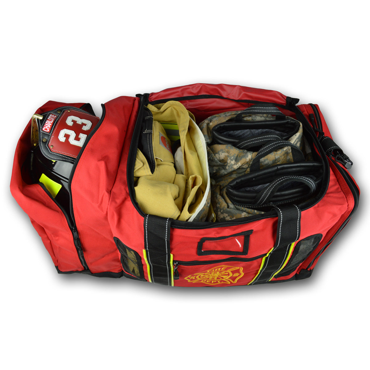 Lightning X Quad-Vent Turnout Gear Bag (LXFB45M) | The Fire Center | Fuego Fire Center | Store | FIREFIGHTER GEAR | FREE SHIPPING | Lightning X Products has been making quality public safety bags for nearly 15 years. From time to time we get the urge to improve upon existing bag designs