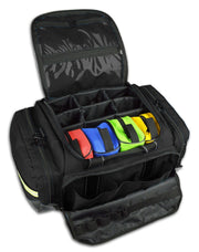 Lightning X Modular Trauma Bag (LXMB35) | The Fire Center | The Fire Store | Store | FREE SHIPPING | PREMIUM LARGE MODULAR EMT TRAUMA BAG The new MB35 is a premium mid-sized ALS trauma bag, meaning it will hold virtually all of the medical supplies needed for a trauma call, less the oxygen bottle. The MB35 is heavily reinforced from top to bottom so it will withstand years of abuse.