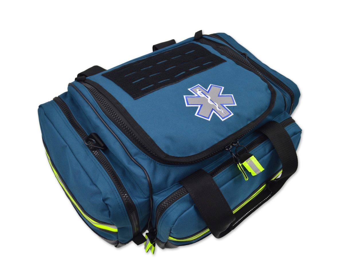 Lightning X Modular Trauma Bag (LXMB35) | The Fire Center | The Fire Store | Store | FREE SHIPPING | PREMIUM LARGE MODULAR EMT TRAUMA BAG The new MB35 is a premium mid-sized ALS trauma bag, meaning it will hold virtually all of the medical supplies needed for a trauma call, less the oxygen bottle. The MB35 is heavily reinforced from top to bottom so it will withstand years of abuse.