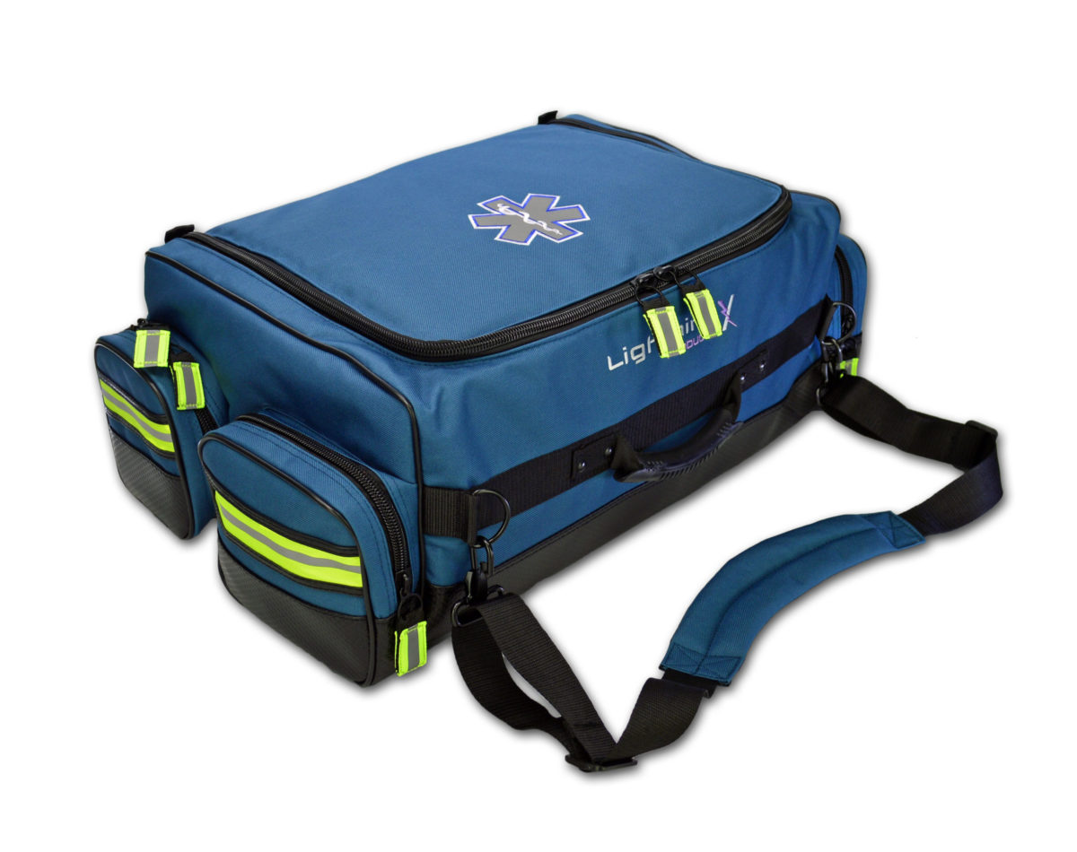 Lightning X Modular Oxygen Trauma Bag (LXMB65) | The Fire Center | The Fire Store | Store | FREE SHIPPING | The Modular ALS Bag is an excellent size and layout for EMS agencies. It features a zippered compartment that holds one D sized oxygen cylinder including regulator that allows easy access to the cylinder without having to remove it from the bag or even open the main compartment.