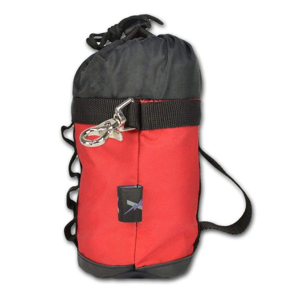 Lightning X Deluxe Personal Rope Bag (w/ Rope & Carabiner) (LXRB5-KT) | The Fire Center | Fuego Fire Center | Store | FIREFIGHTER GEAR | FREE SHIPPING | The LXRB5-KT is a personal rope bag and escape kit. This kit includes 40′ of 8mm NFPA escape rope and an NFPA screw-lock carabiner. This is the perfect size for use as a bailout bag, individual RIT line or even a water rescue throw bag. 