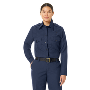 Workrite Women's Classic Long Sleeve Fire Chief Shirt (FSC1) | The Fire Center | Fuego Fire Center | Store | FIREFIGHTER GEAR | FREE SHIPPING | Made with durable, flame-resistant Nomex® IIIA fabric and autoclaved with our proprietary PerfectPress® process to give you a professional appearance that lasts. Designed specifically with women in mind.