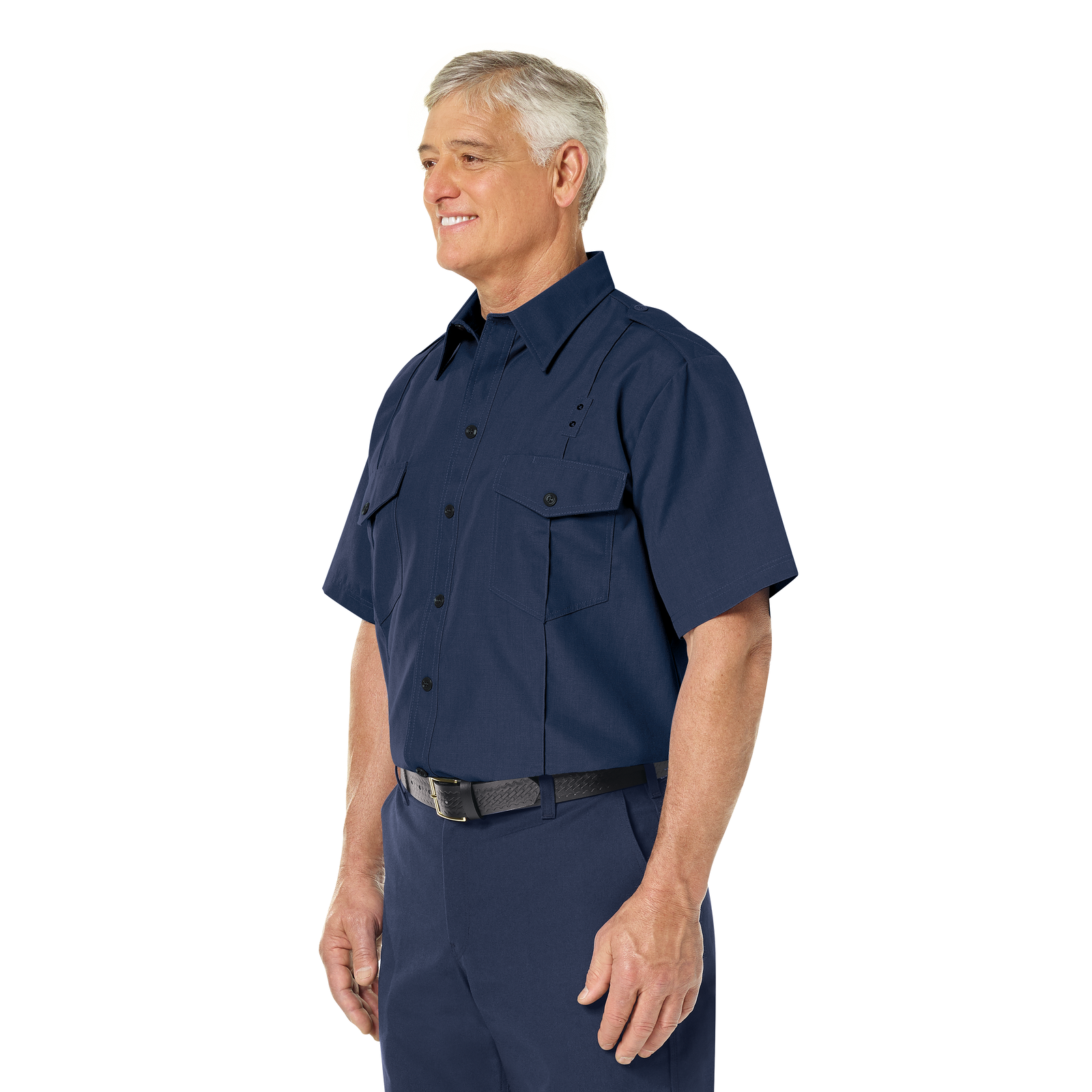 Workrite Classic Short Sleeve Fire Chief Shirt (FSC2) | Fire Store | Fuego Fire Center | Firefighter Gear | Made with durable, flame-resistant Nomex® IIIA fabric and autoclaved using our proprietary PerfectPress® process to give you a professional appearance that lasts. Featuring details like lined, banded collars and reinforced stitching, designed to support your needs.