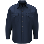 Workrite Men's Classic Long Sleeve Western Firefighter Shirt (FSF4)) |  The Fire Center | Fuego Fire Center | Store | FIREFIGHTER GEAR | FREE SHIPPING | Made with durable, flame-resistant Nomex® IIIA fabric and autoclaved with our proprietary PerfectPress® process to give you a professional appearance that lasts. Featuring a Western-style yoke back.