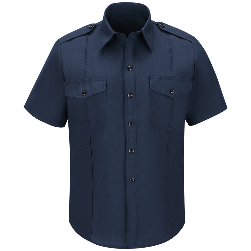 Workrite Men's Classic Short Sleeve Fire Chief Shirt (FSC6) | The Fire Center | Fuego Fire Center | Store | FIREFIGHTER GEAR | FREE SHIPPING | This short sleeve Fire Chief's shirt features working epaulets, plus design details for a more professional look and better fit.