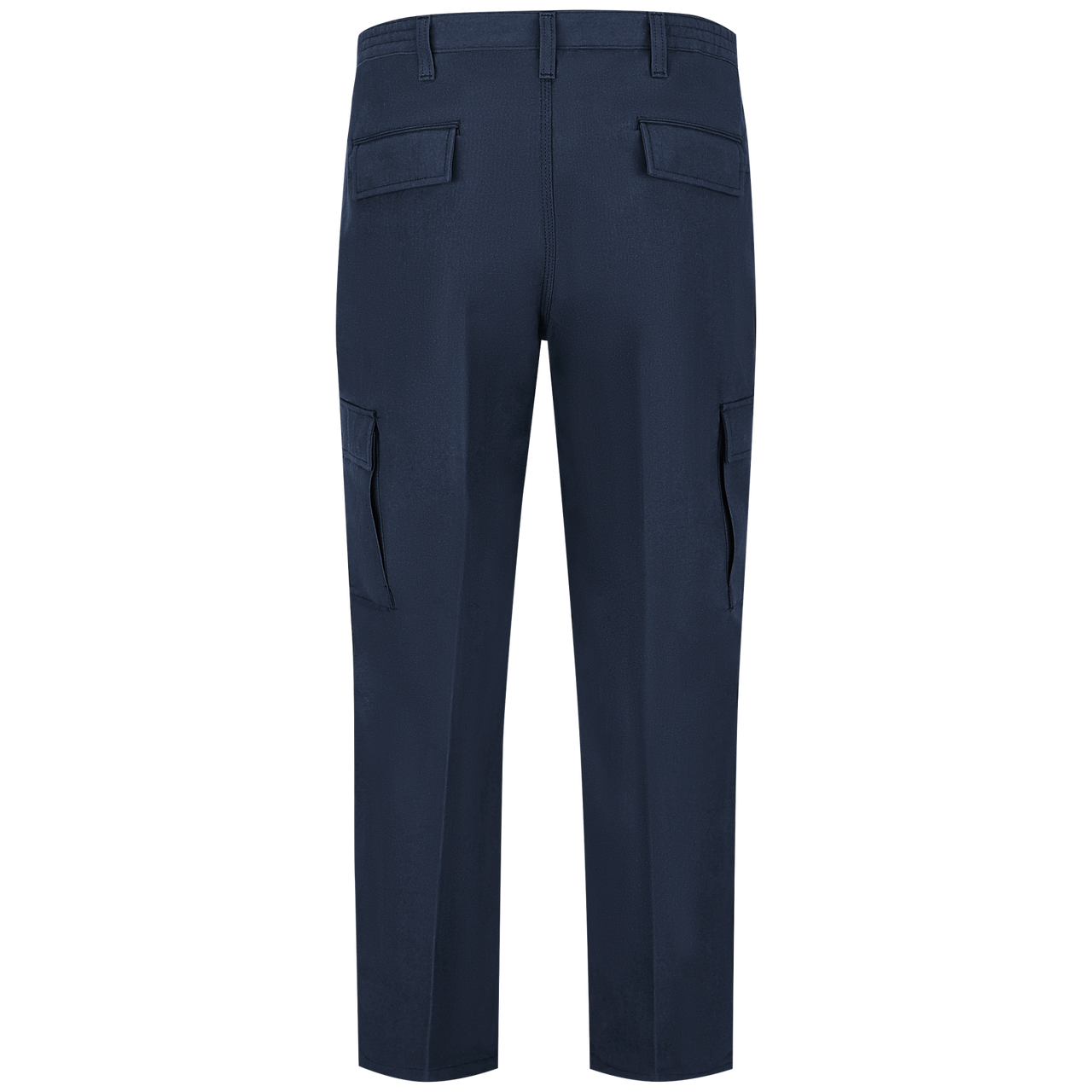 Workrite Classic Rescue Cargo Pant (FP70) | Fire Store | Fuego Fire Center | Firefighter Gear | Legs feature silicone beading for durable creases. Double reinforced knees. Side-elastic on waistband for added comfort. Two large pleated cargo pockets with concealed snap closures. Two rear welt pockets with hook-and-loop flap closures