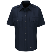 Workrite Women's Classic Fire Officer Shirt (FSE3) |  The Fire Center | Fuego Fire Center | Store | FIREFIGHTER GEAR | FREE SHIPPING | Made with durable, flame-resistant Nomex® IIIA fabric and autoclaved with our proprietary PerfectPress® process to give you a professional appearance that lasts. Featuring details like lined, banded collars and reinforced stitching, designed to support your needs.