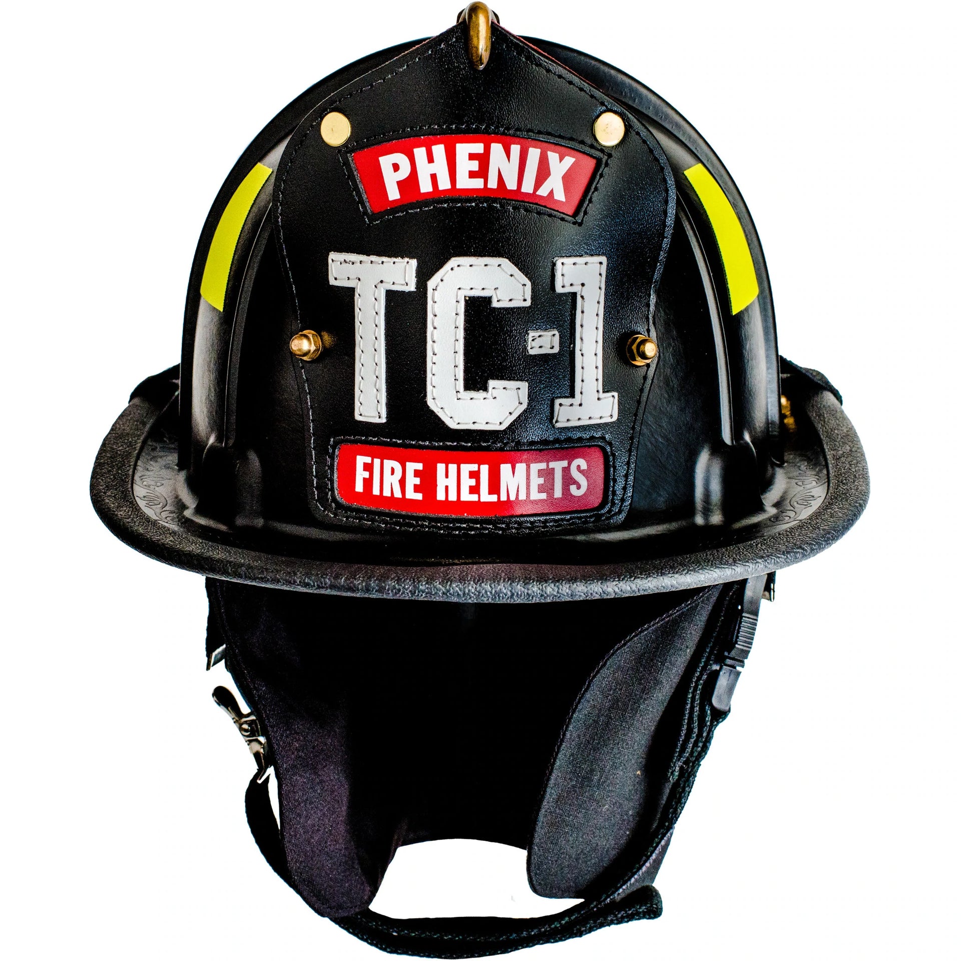 Phenix Technology TC1 Traditional Composite Firefighter Helmet | The Fire Center | The Fire Store | Store | Fuego Fire Center Phenix Technology Inc.’s Traditional Composite helmet boasts a low center of gravity and is center balanced, thus, promoting a very low degree of neck fatigue. Phenix’s traditional composite models interface with any SCBA mask. Compliant to current OSHA and NFPA 1971 standard