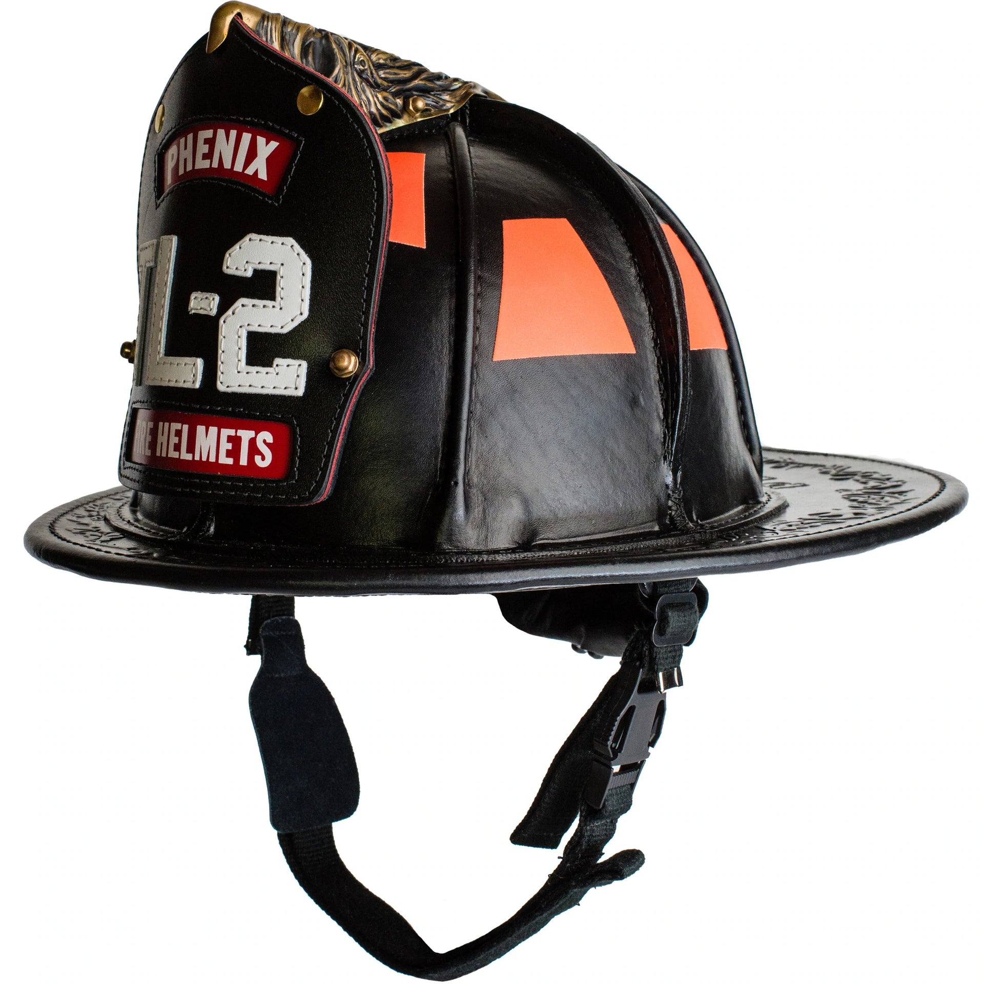 Phenix Technology TL2 Traditional Leather Fire Helmet | The Fire Center | Fuego Fire Center | FIREFIGHTER GEAR | The TL-2 Traditional Leather fire helmet is the lightest NFPA complaint authentic leather helmet on the market. Worn by firefighters worldwide, the TL-2 combines tradition and modern safety in a handcrafted masterpiece.  Compliant to current OSHA and NFPA 1971 standards.  