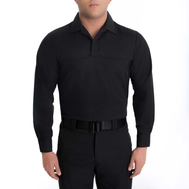 Blauer Long Sleeve TenX ArmorSkin Base (8781) | The Fire Center | Fuego Fire Center | Store | FIREFIGHTER GEAR |A long sleeve uniform shirt made up of a durable Poly Cotton ripstop fabric that has a hook and loop adjustable cuffs for advanced mobility.
