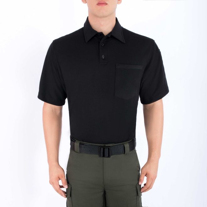 Blauer BiComponent Polo Shirt with Pocket (8131-3) | The Fire Center | Fuego Fire Center | Store | FIREFIGHTER GEAR | FREE SHIPPING | Our unique bicomponent fabric combines the comfort of cotton on the inside with no-fade polyester on the outside. Chest pocket and double pen pocket on sleeve store your gear close at hand.