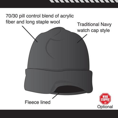 Fire Store | Fuego Fire Center | Firefighter Gear | Blauer Tactical Watch Cap (125) | High-performance, no pill, fleece-lined cap is highly durable and machine washable for easy care.  Keep your head warm all winter long.