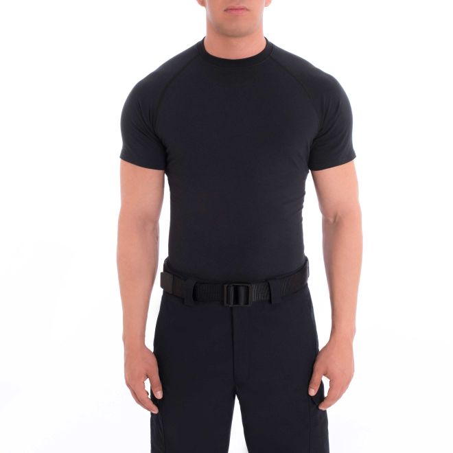 Blauer Compression Shirt (8120X) | The Fire Center | Fuego Fire Center | Store | FIREFIGHTER GEAR | Built with four-way stretch to move with you and regulate your body temperature. Super soft fabric with anti-odor and wicking technology. Wear it tight-fitting under your uniform and it will become your go-to shirt for staying cool and comfortable. 